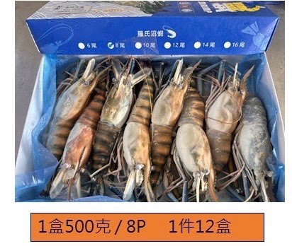 泰國蝦活凍8尾-500g*20盒(5200)-預訂代購